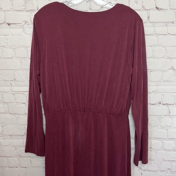 Lulus Endless Poise Mauve Long Sleeve Surplice Tulip Maxi Dress - Picture 9 of 16